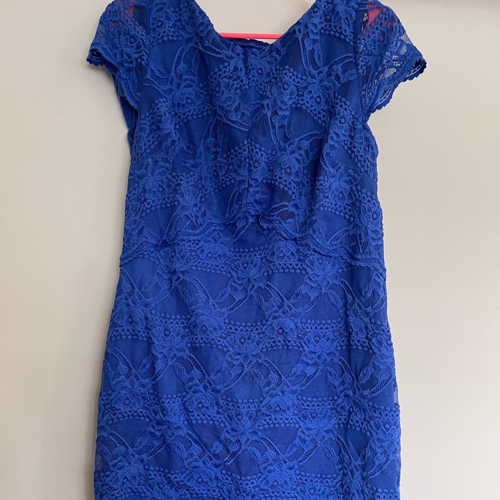 Bebe Blue Lace Dress